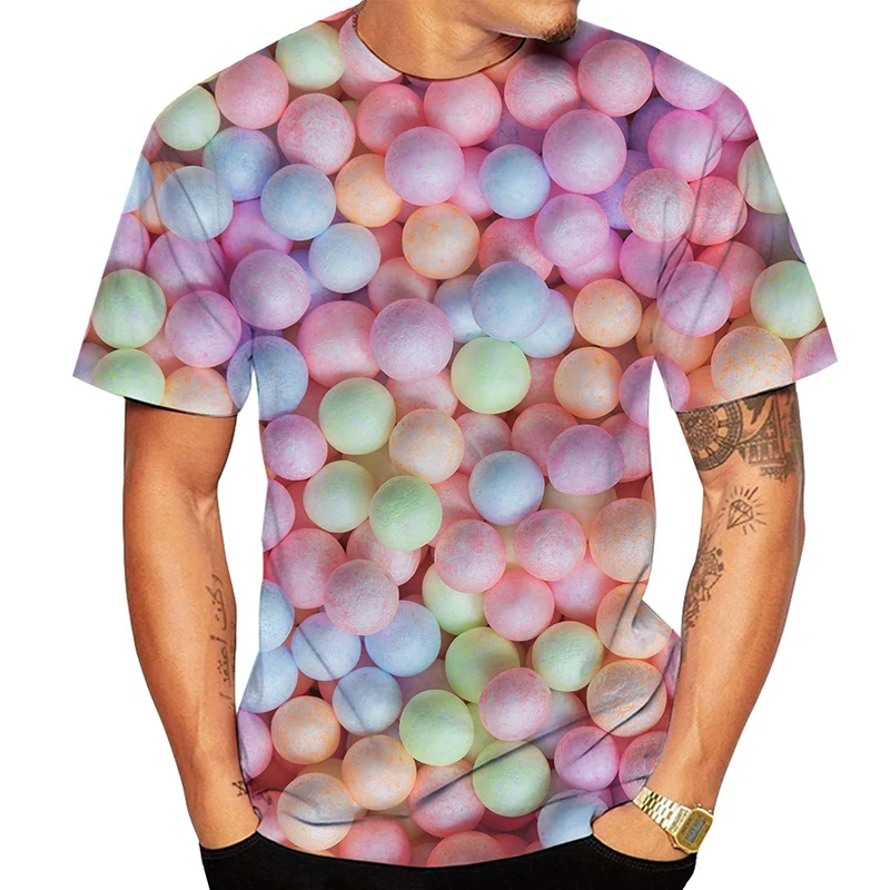 Candy Chocolate 3D Print Streetwear T Shirt