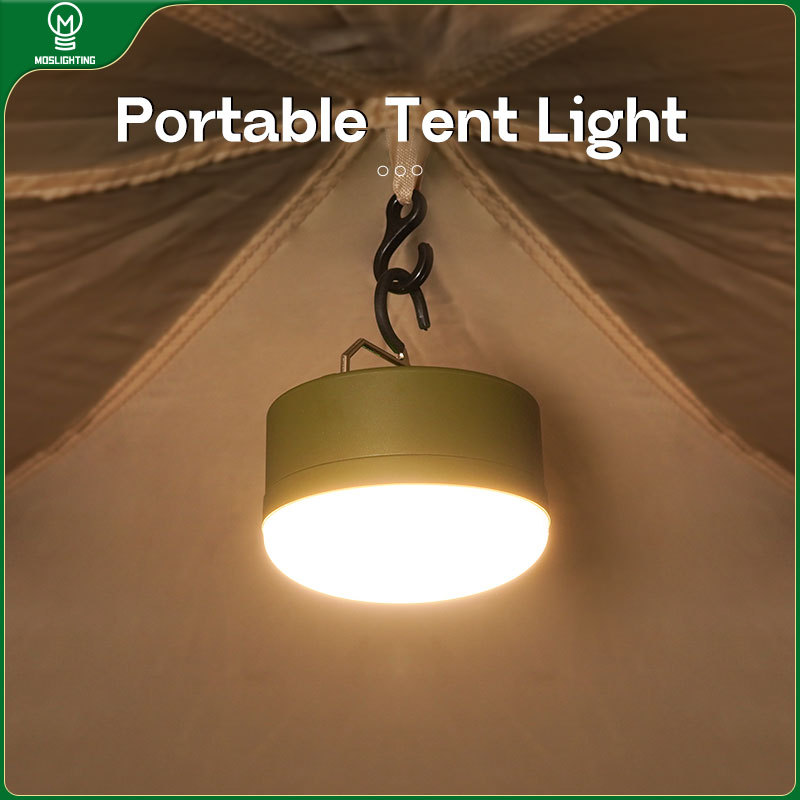 MOSLIGHTING Outdoor LED Camping Light 4 Modes MiNi Portable Hang Tent Lamp USB Rechargeable Portable Waterproof Emergency Light