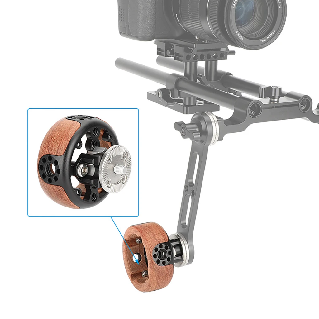 1/4 M6 Screw ARRI Mount Holder Circular Ball Handle Extension Handgrip Adapter f