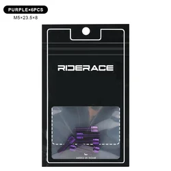 6 - Piece Titanium - Plated Colorful Handlebar Screw Set (PURPLE)
