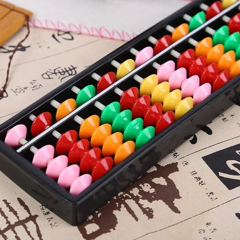 Portable Chinese 13 Digits Column Abacus Arithmetic Soroban Calculating Counting Math Learning Tool for Children 5