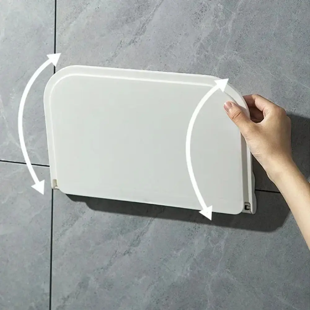 Folding Wall Mounted Shelf Saving Space Foldable Storage Rack Punch-Free Phone Holder Wifi Router Storage Tray Bathroom Organizer