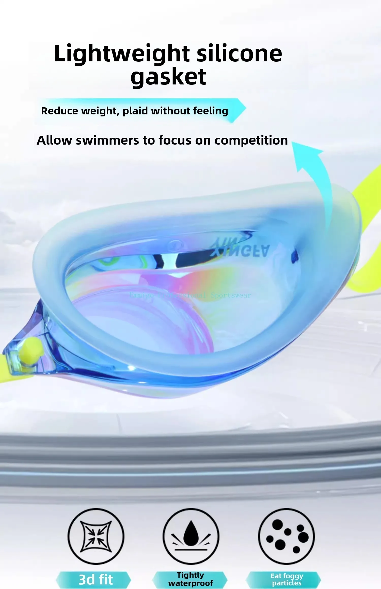High-Quality Swimming Goggles For Competition Waterproof Professional Uv Protection Hd Anti-Fog Adjustable Swimming Goggles