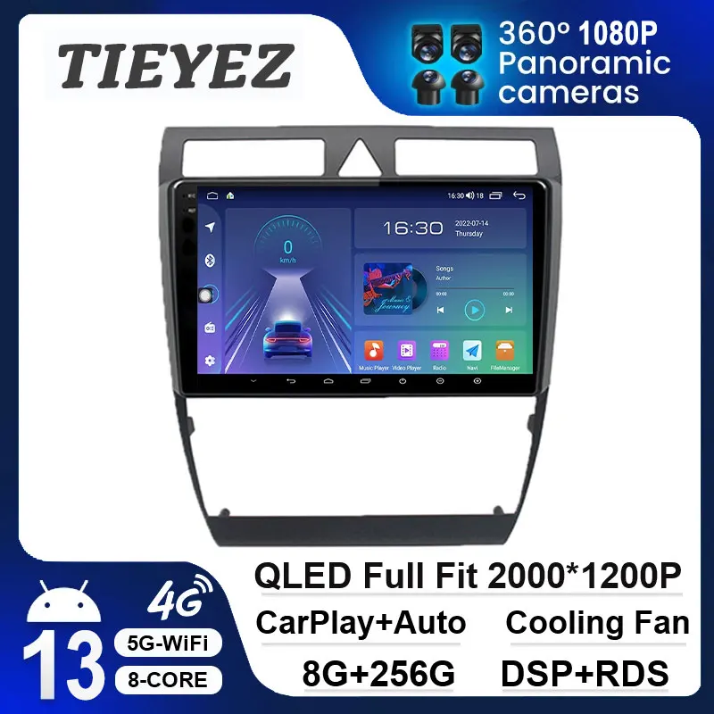 Lettore Video Autoradio Android 13 Per Audi A6 C5 1997 - 2004 S6 1999-2004 Rs6 2002 - 2006 Autoradio Navigazione Gps Multimediale