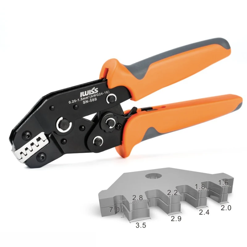 SN-58B EDM Crimper Plier Suitable For Dupont 2.54/2.8/3.96/4.8/6.3 Plug Spring Terminal Crimping Pliers Multitool Wire Stripper 5