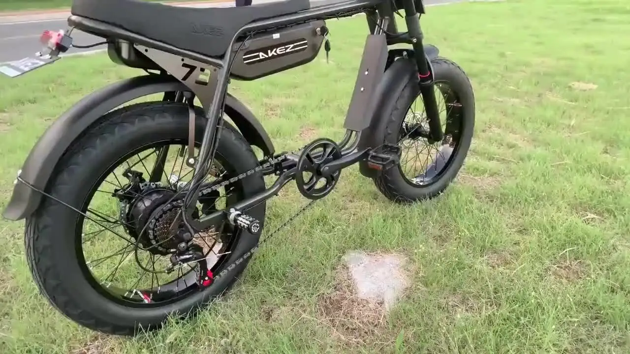 電動自転車 AKEZ 20 インチ ZX ファット タイヤ 48V 1500W 18AH 電動