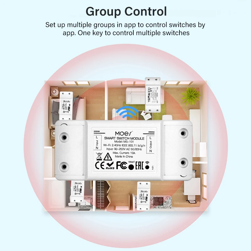 Tuya /WiFi 스마트 스위치, 스마트 라이프 앱 리모컨, 스마트 홈 타이밍 차단기, 알렉사 홈 음성 제어, 10A