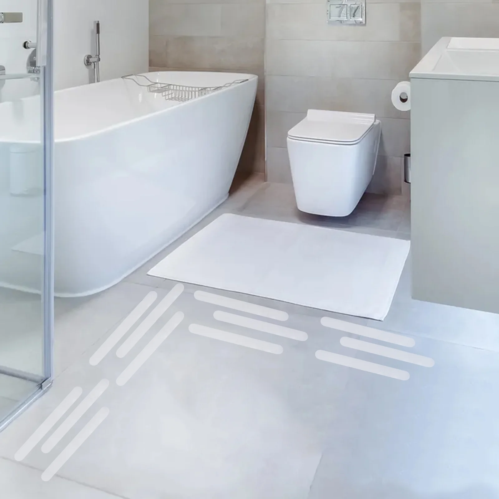 Anti Slip Bathtub Stickers Stair Steps Anti-slip Rubber Bathroom Bathtub Transparent Non-slip Stickers With Bathroom Shower