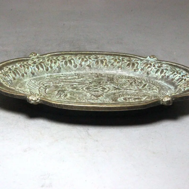 

Фабричная коллекция в наличии, старинная латунная ручная работа с покрытием, антикварная Античная древесная щетка для письма с Фениксом и старинным драконом Wa