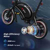 DYU D3F vélo électrique adulte pliable 250W vélo de route électrique 36V 10Ah Fatbike e-bike 14 "pneu 25 km/h vitesse maximale 3