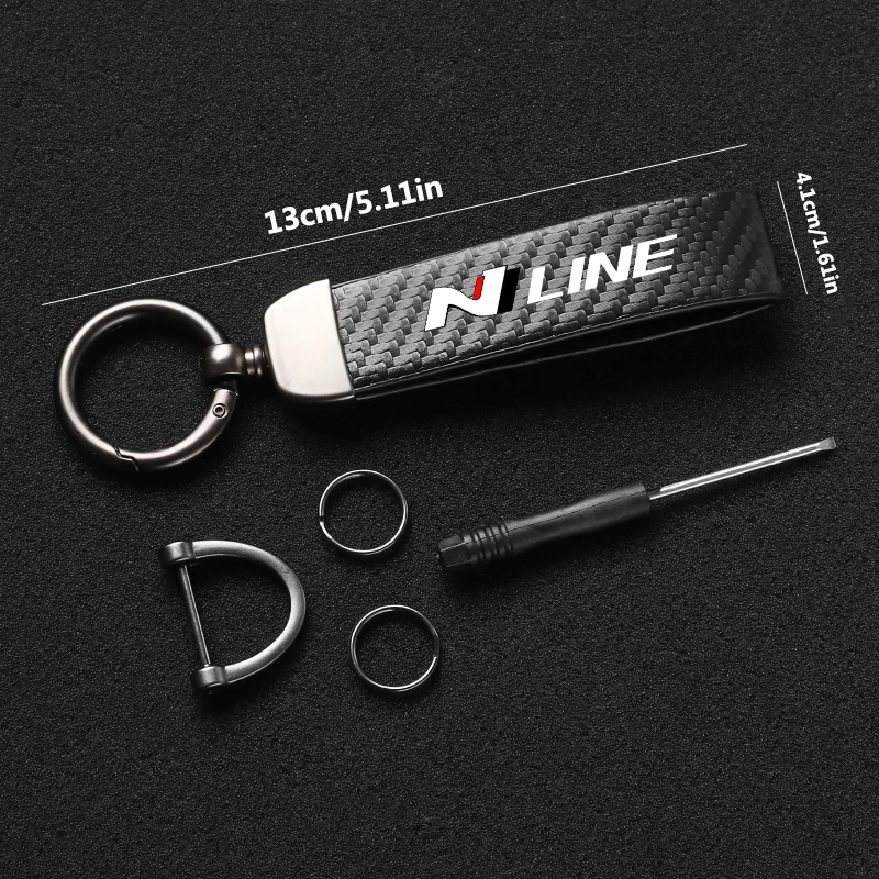 Carbon Fiber Style Microfiber Leather Keychain