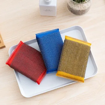 Kitchen cleaning sponge Durable Stainless steel wire Useful things for kitchen Cleaning and decontamination 2