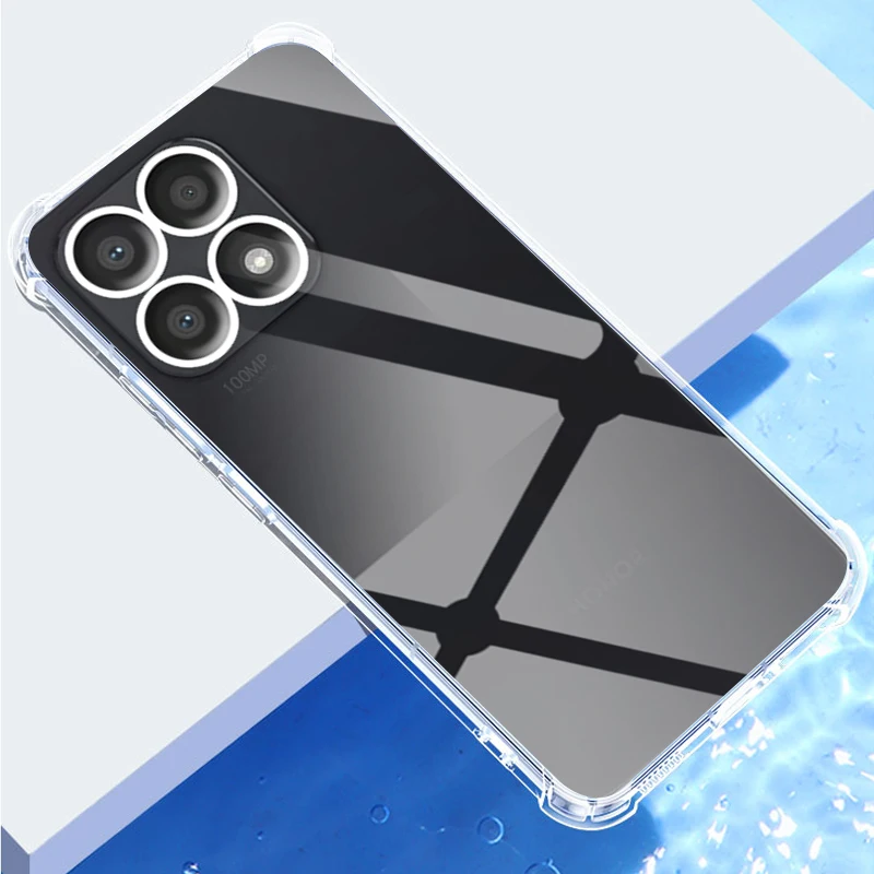 Shockproof Clear Silicone Case - Transparent Protective Phone Cover with Camera Guard