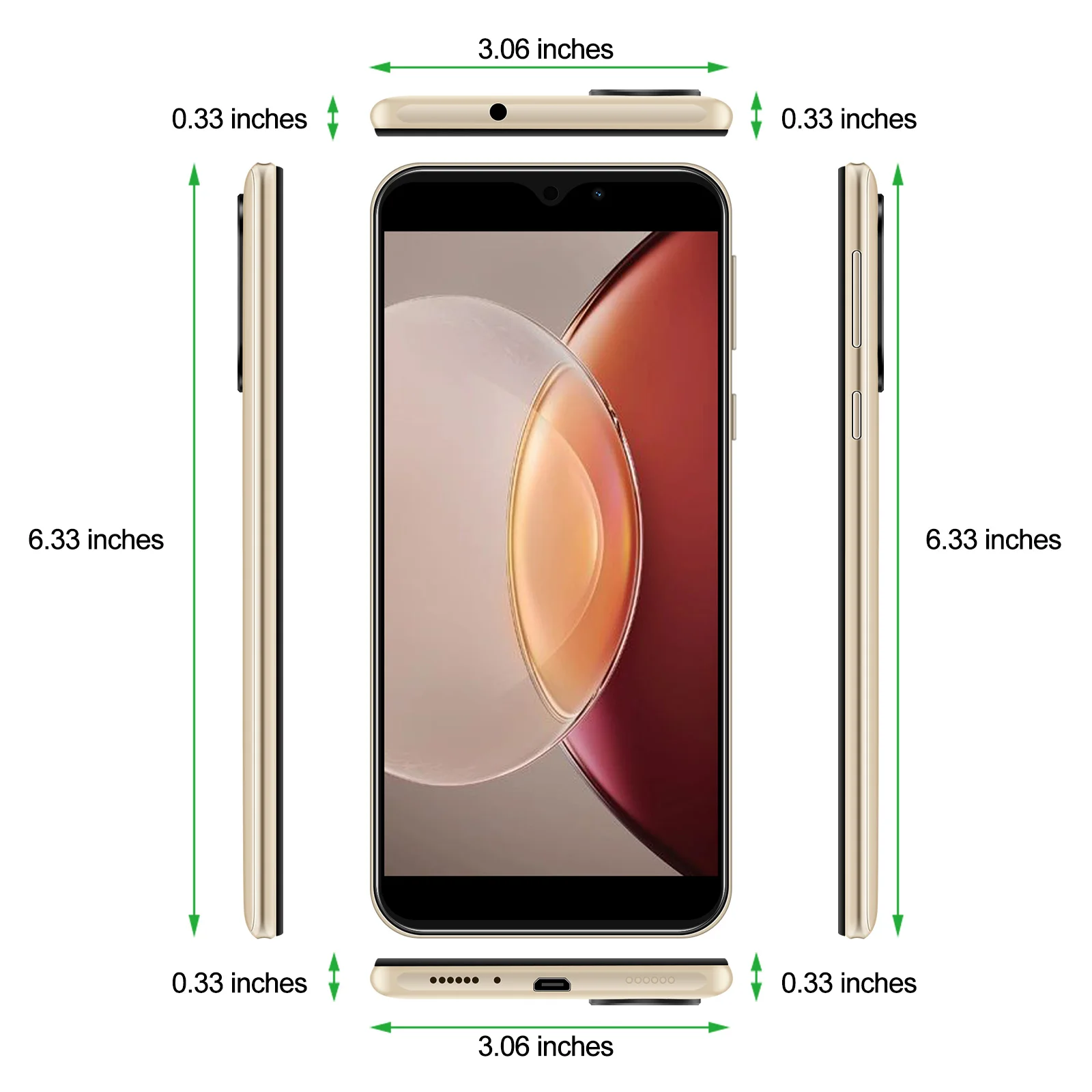 XGODY X60,6.0 inch,Smartphone Android,2+16GB ROM,Android,Dual SIM,3000mAh,Mobile phones,Quad Core,4G Cellphones,with Case Films 2