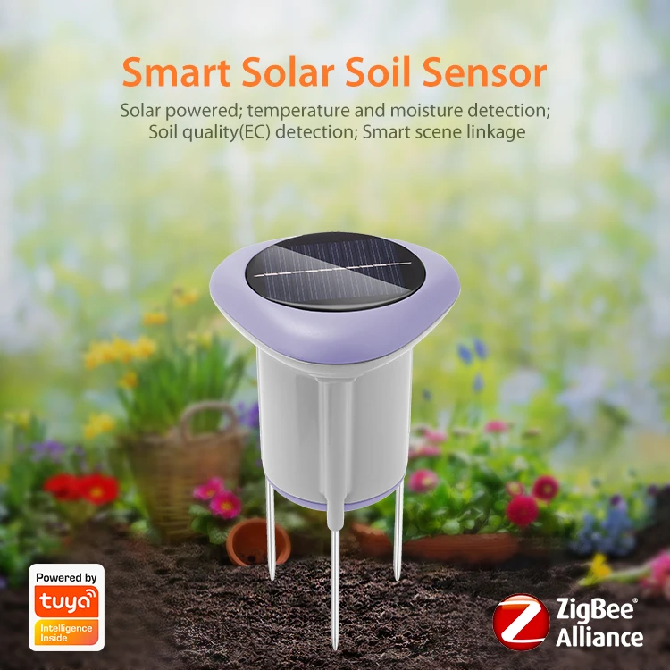 Tuya Smart Zigbee Soil Sensor Planting Temperature and Humidity Meter IP66 Wirel