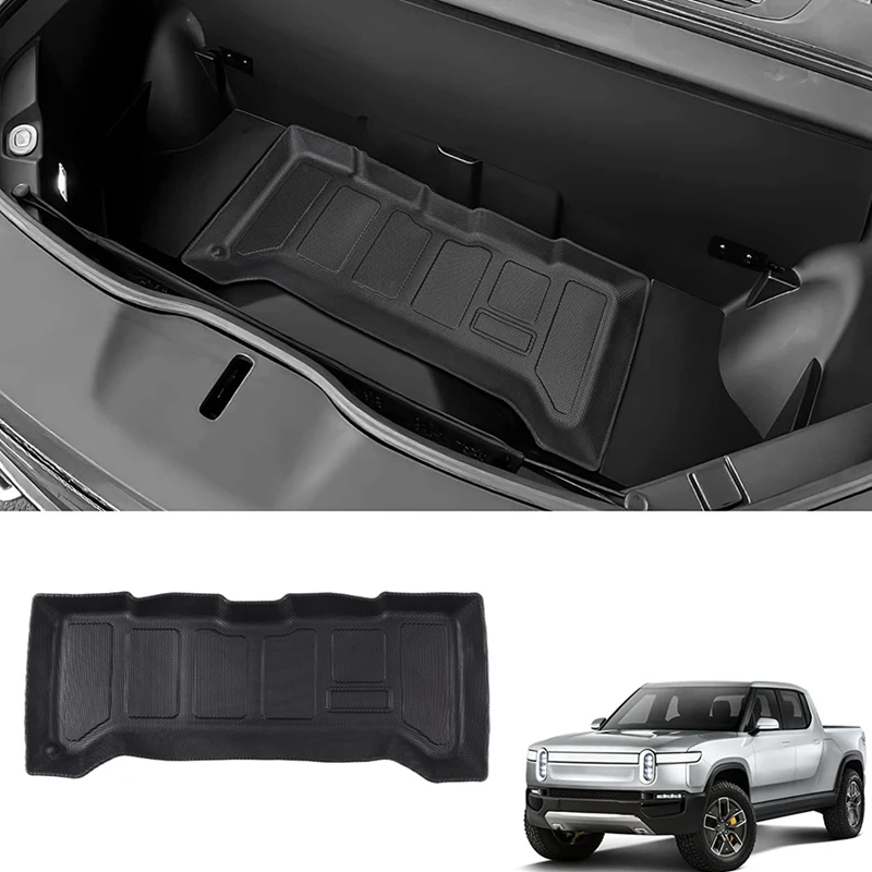 

Front Trunk Mat For Rivian R1T R1S 2022 2023 Replacement Accessories Upgrade Lower Layer TPE Front Cargo Liner Trunk Mats