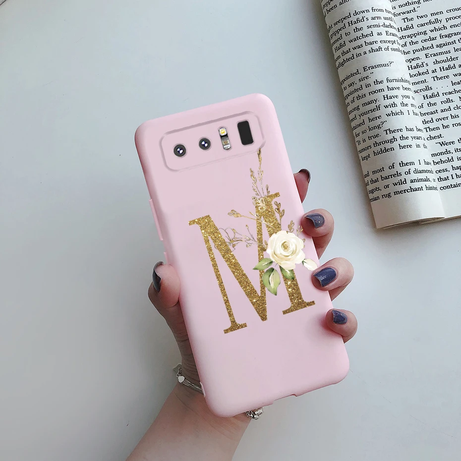 Chic Soft Silicone Phone Case with Cute Letters