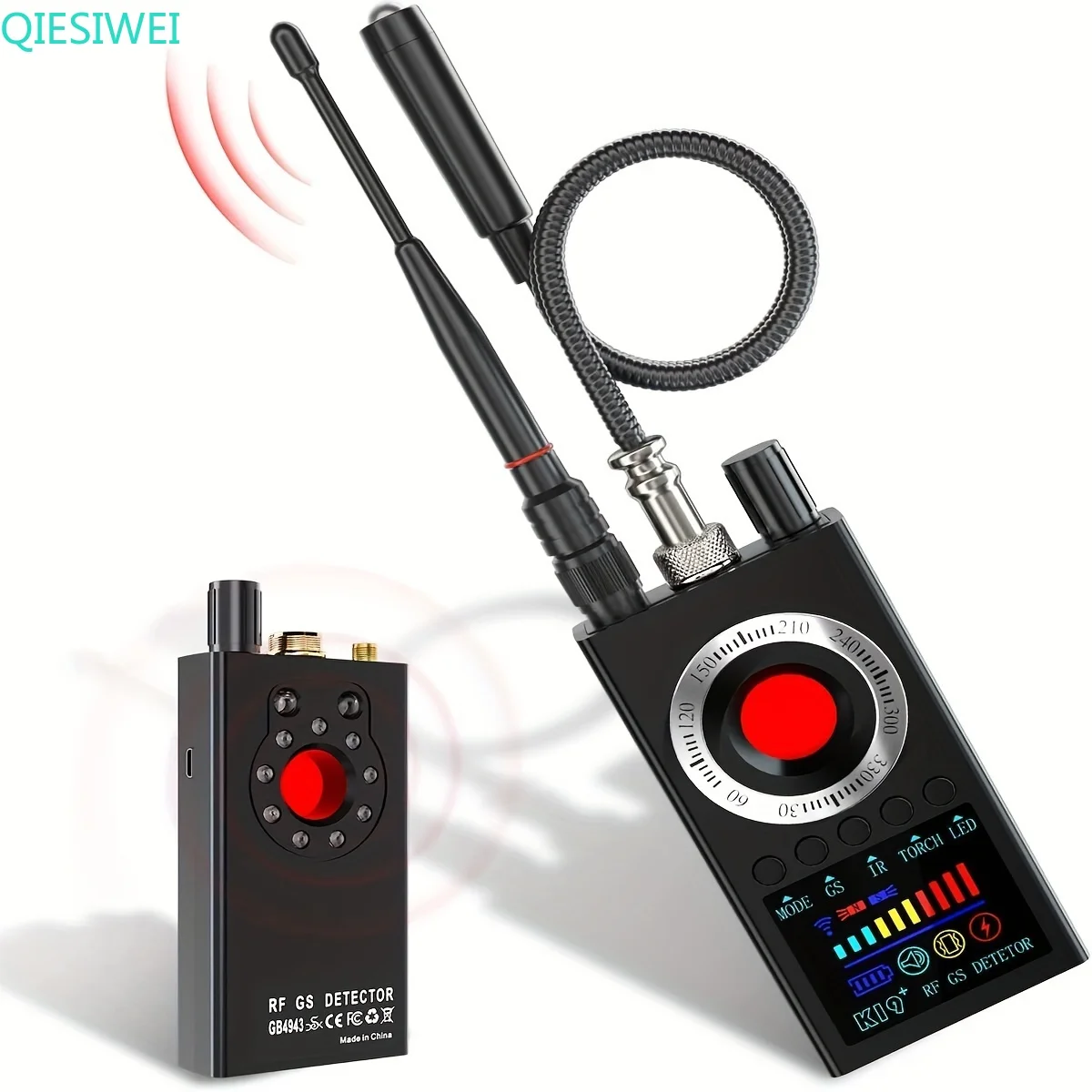 K19+ Hidden Anti Eavesdropping Camera Detector RF Wireless GSM Signal Wiretapping GPS Tracker Spy Cam Detector Bug Finder