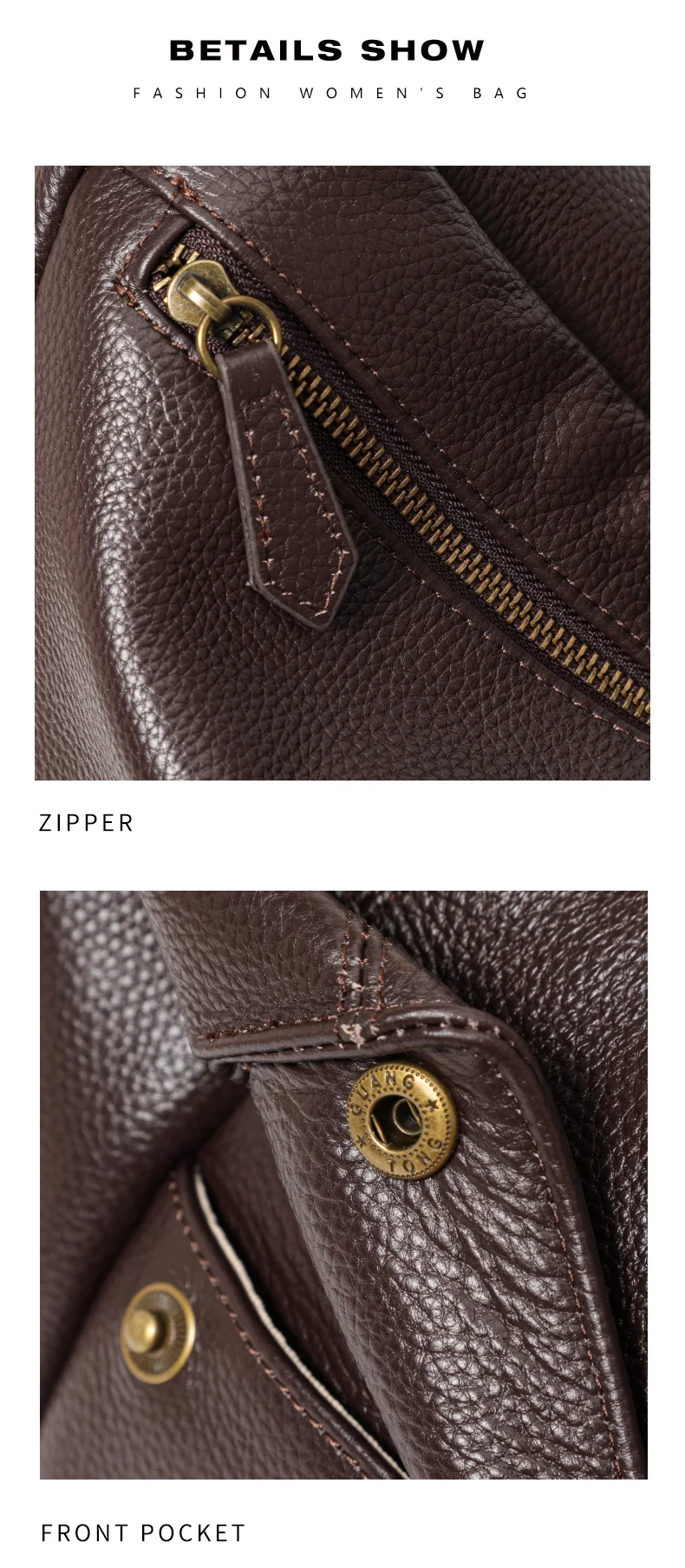 2026 Winter Neue Großraumige Schulter-Ledertasche Europäische und Amerikanische Weiche Leder-Tragetasche Einfache Casual Damenhandtasche – Detail 10