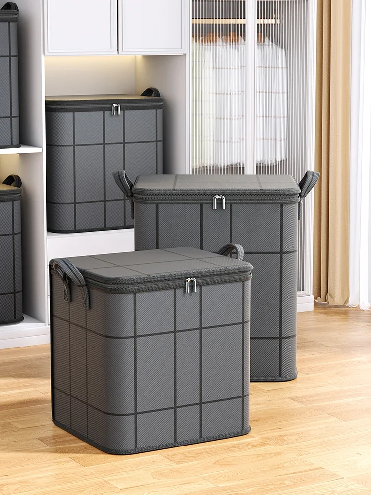 Large Storage Bags for Clothes, Foldable Thick Fabric Blanket Comforter Bags Reinforced HandlesWaterproof Dustproof Containers 6