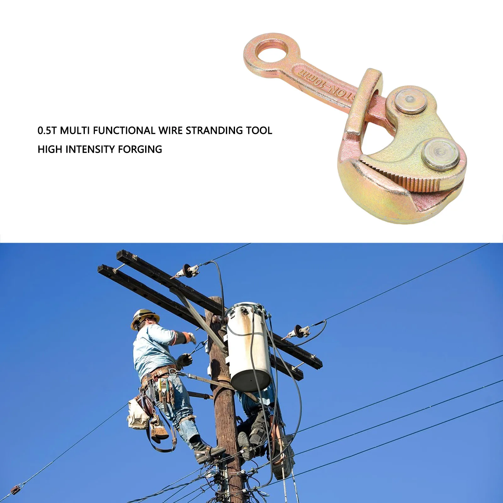 Steel Cable Puller Tool Cable Grip 0.5T Wire  for 1-10mm Rope Puller Tool Carbon Steel Multi Functional