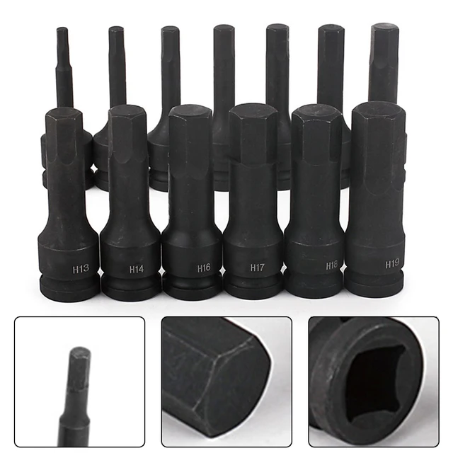 Electric Drill Socket Adapter Air Impact Wrench Hex Head Socket 12.5mm Adapter Screw Tap Socket Adapter 2