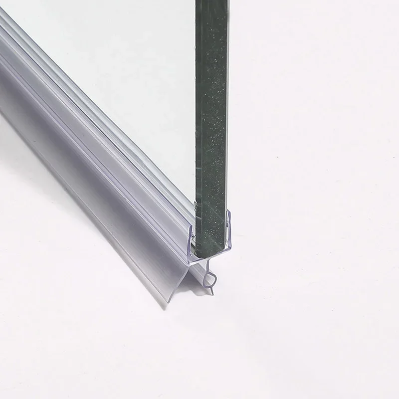 Transparent shower sealing strip bath screen door sweep water blocking strips Glue-free Weatherstrip for 6 to 12mm Glass 2X50CM door seal strip sealing strip tape window seal strip sealing tape rubber seal strip rubber door weatherstripping door weatherstripping shower door seal silicone seal strip sealing strip rubber shower seal shower water barrier waterproof tape