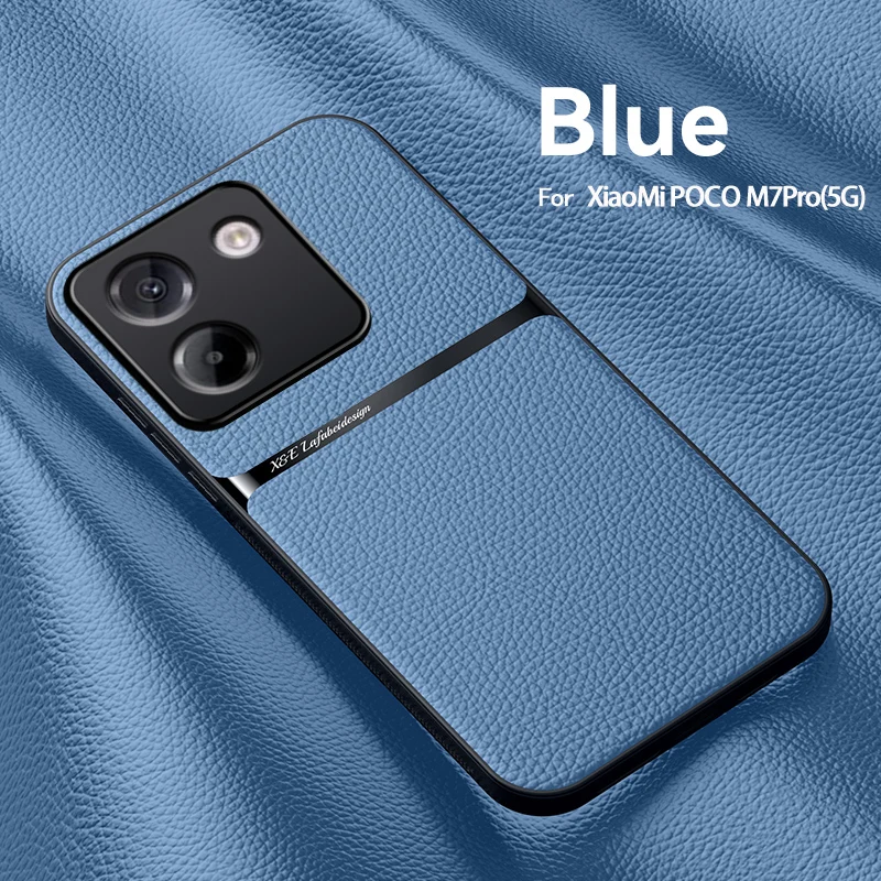 Luxury Matte Leather Magnetic Phone Case - Shockproof with Lens Protection
