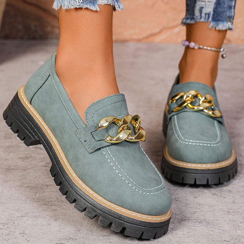 Woman Shoes Comfortable Women's loafers With Heels Casual Shoes Elegant Heel Zapatos De Mujer New Slip-on Shoes Women Footwear