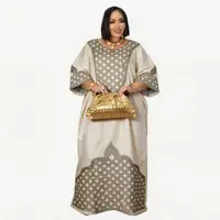 Robe africaine pour femmes, abaya brodée, grande taille, élégante, pour fêtes et cérémonies 4