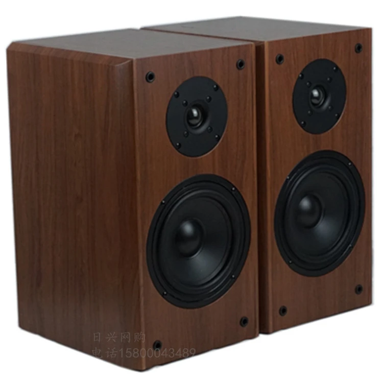 2PCS 6 inch solid wood bookshelf 20 160W passive home speaker