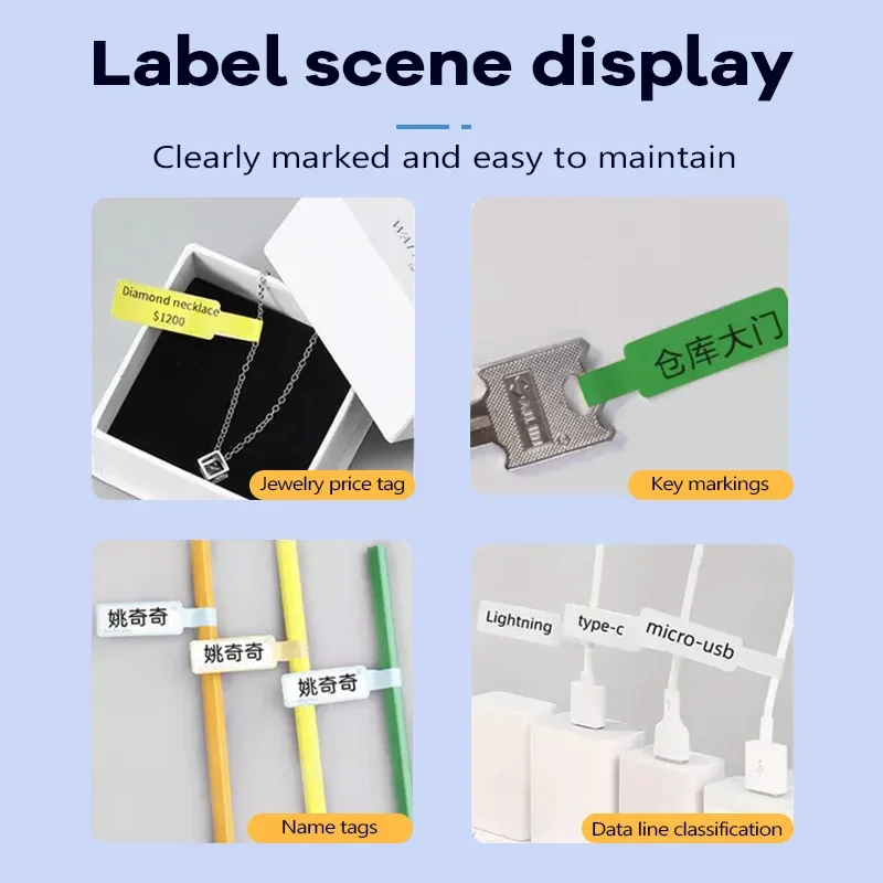 NIIMBOT Thermal Label Maker Paper Stickers Waterproof Tear-Resistant Replacement for D11/D110/D101 Office&Home Classification