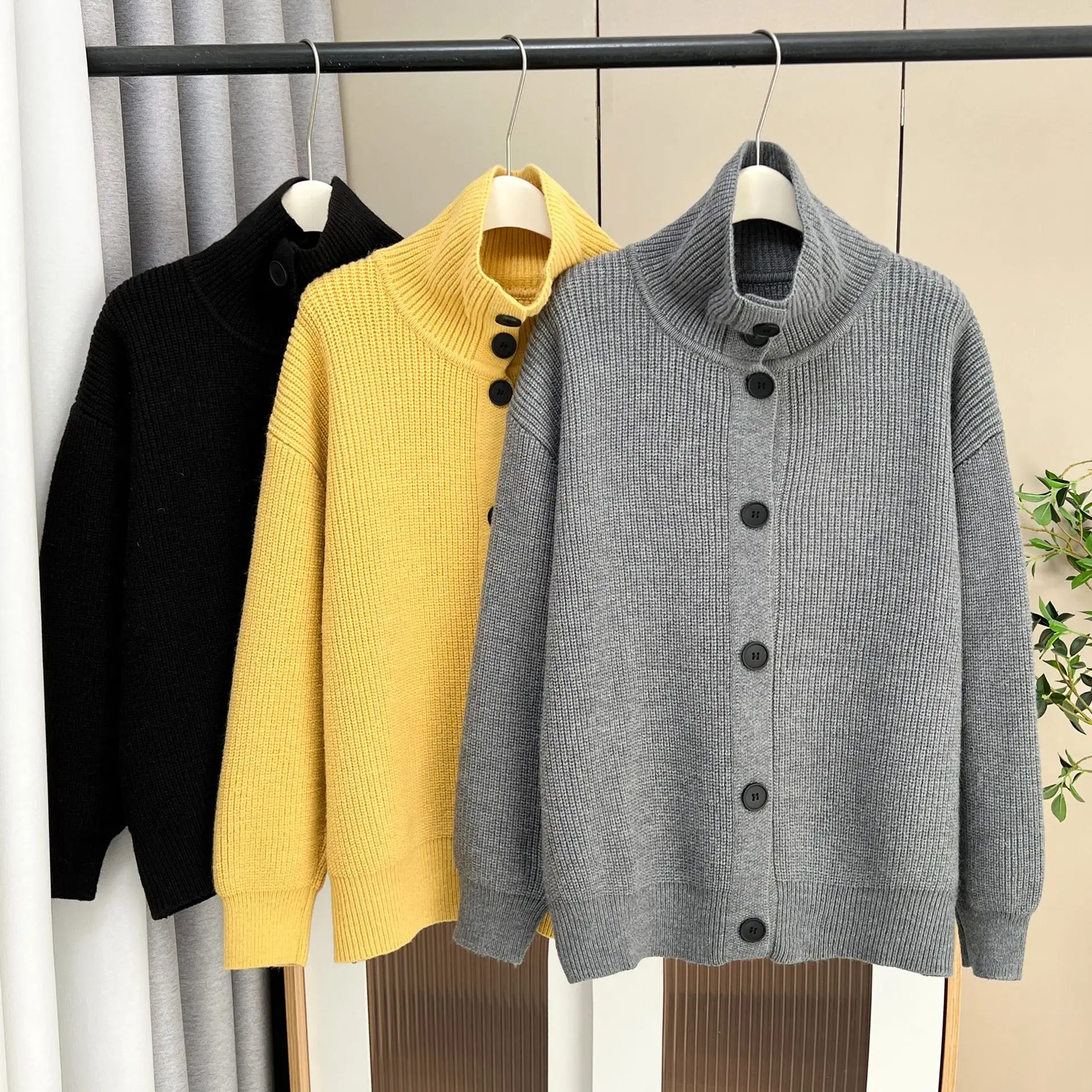 XXXXL Fashion Plus Size Woman Clothing Sweaters Autumn And Winter Thickened Knitted Cardigan Jersey 530