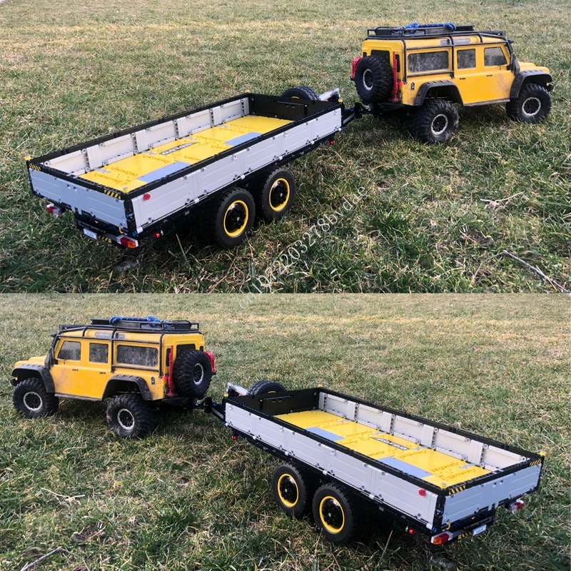 

1938PCS High-Tech MOC Twin-Axle Trailer For Car Transport with Sides Model Building Blocks DIY Creative Truck Toys Birthday Gift