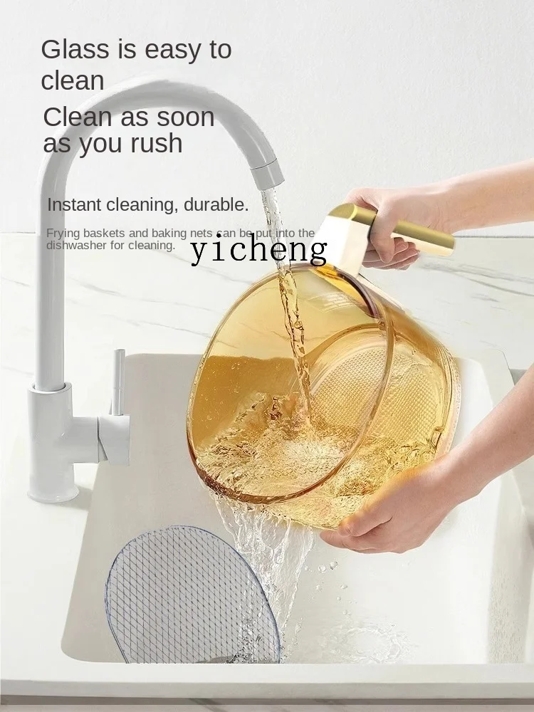 ZF New Air Fryer Home Visual Glass Voice Control Intelligent Multifunctional Chips Machine 5