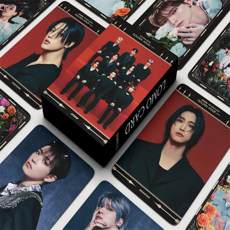 55Pcs/Set ATEEZ Idol Boy New Album GOLDEN HOUR : Part.2 HD Printd