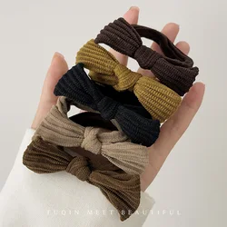Elegant Red Butterfly Knot Hair Ties - Stylish Elastic Bands (Brown bow [5 pieces 1 bag])