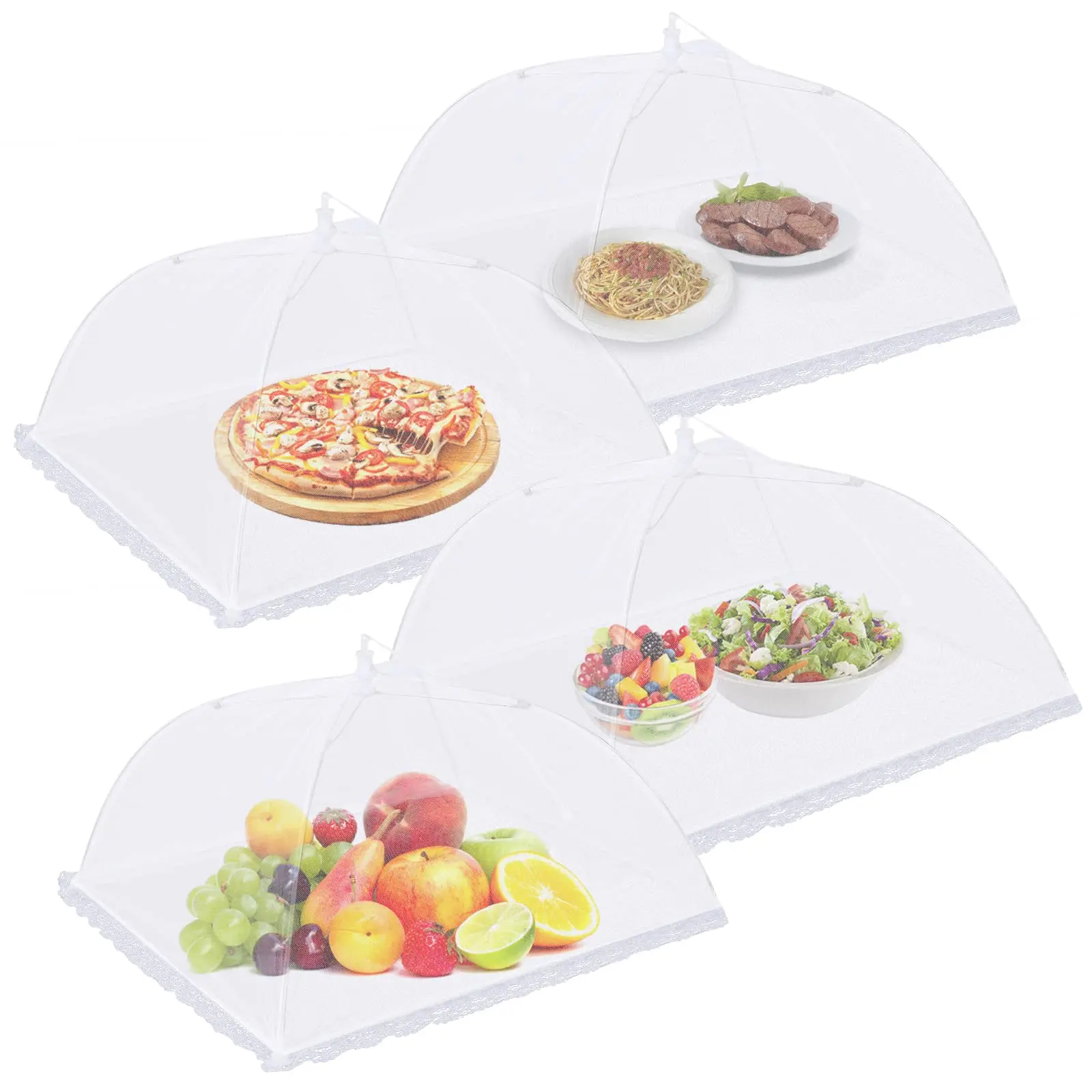Outdoor Food Covers 17x17 Inch Collapsible Mesh Food Tent for Outside Picnic Accessories Glamping Essentials food cover