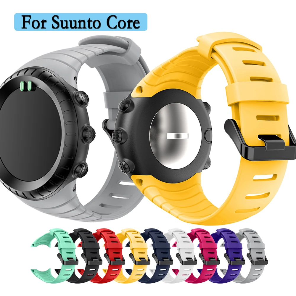 High-Quality Textured Silicone Watchband with Black Buckle