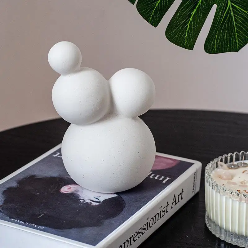 

Home Decoration Crafts Abstract White Ceramic Irregular Figurines Nordic Style Living Room Table Ornaments Office Accessories