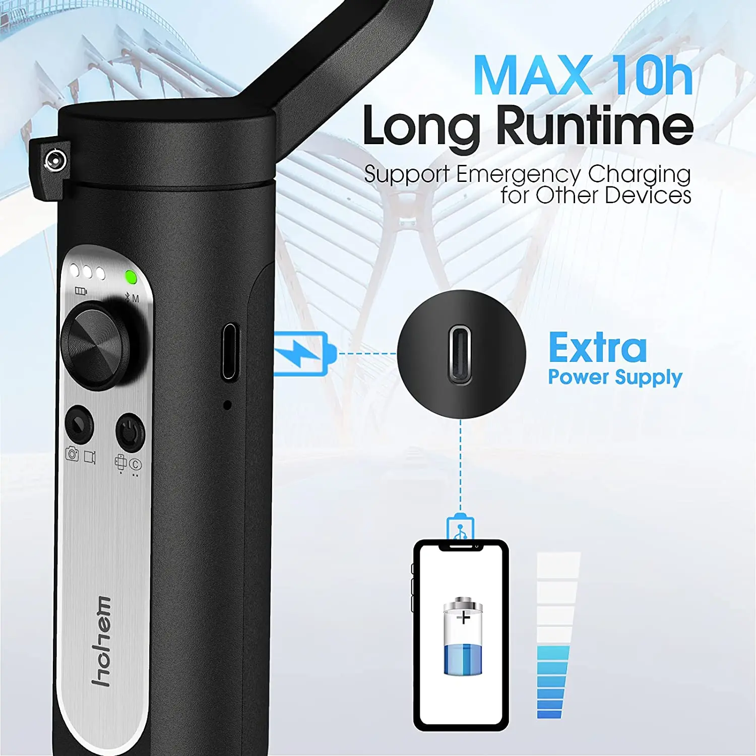 Amazon.co.jp: hohem X2 スマホジンバルリモコン付き 折りたたみ