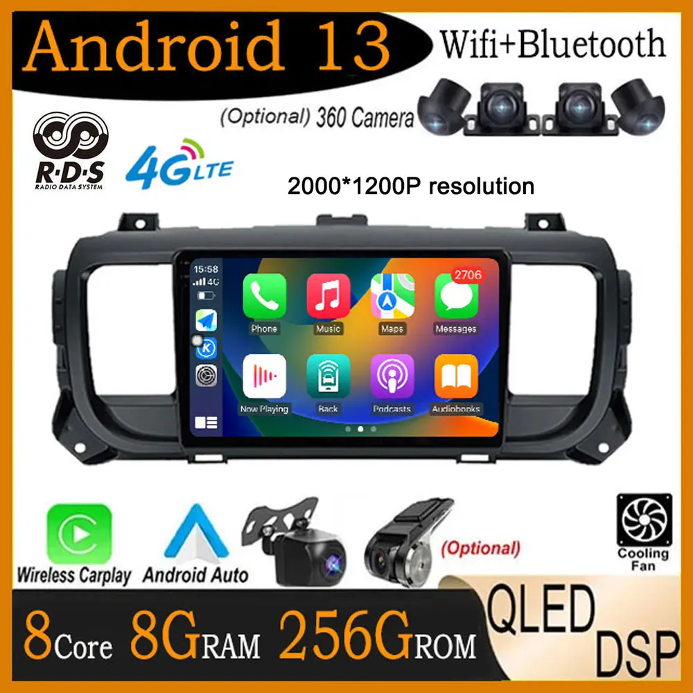 

Car Video Player Multimedia For Citroen Jumpy SpaceTourer For Peugeot Expert Traveler For Toyota Proace 2016-2021 GPS Navigation