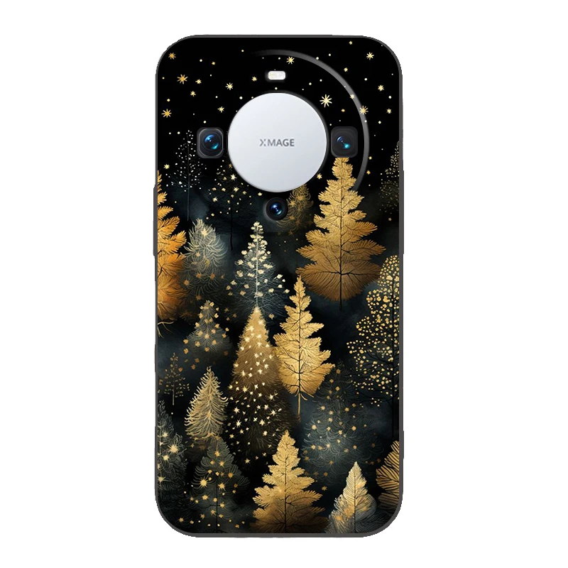 Gold Foil Art Silicone Phone Case Cover