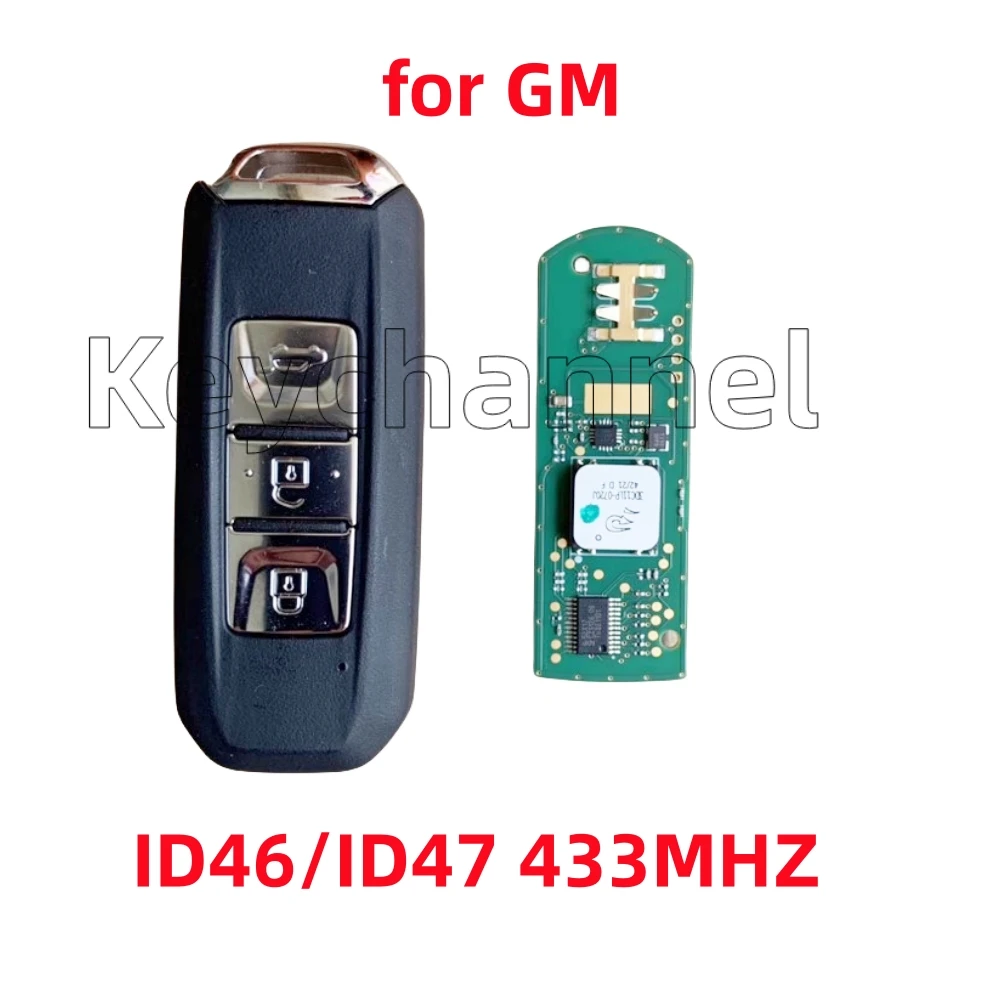 OEM Car Key Remote ID46 ID47 Chip 433MHz 3 Button Smart Key Fob For 2021-2022 GM Captiva Turbo 2023 Chevrolet With Groove Blade