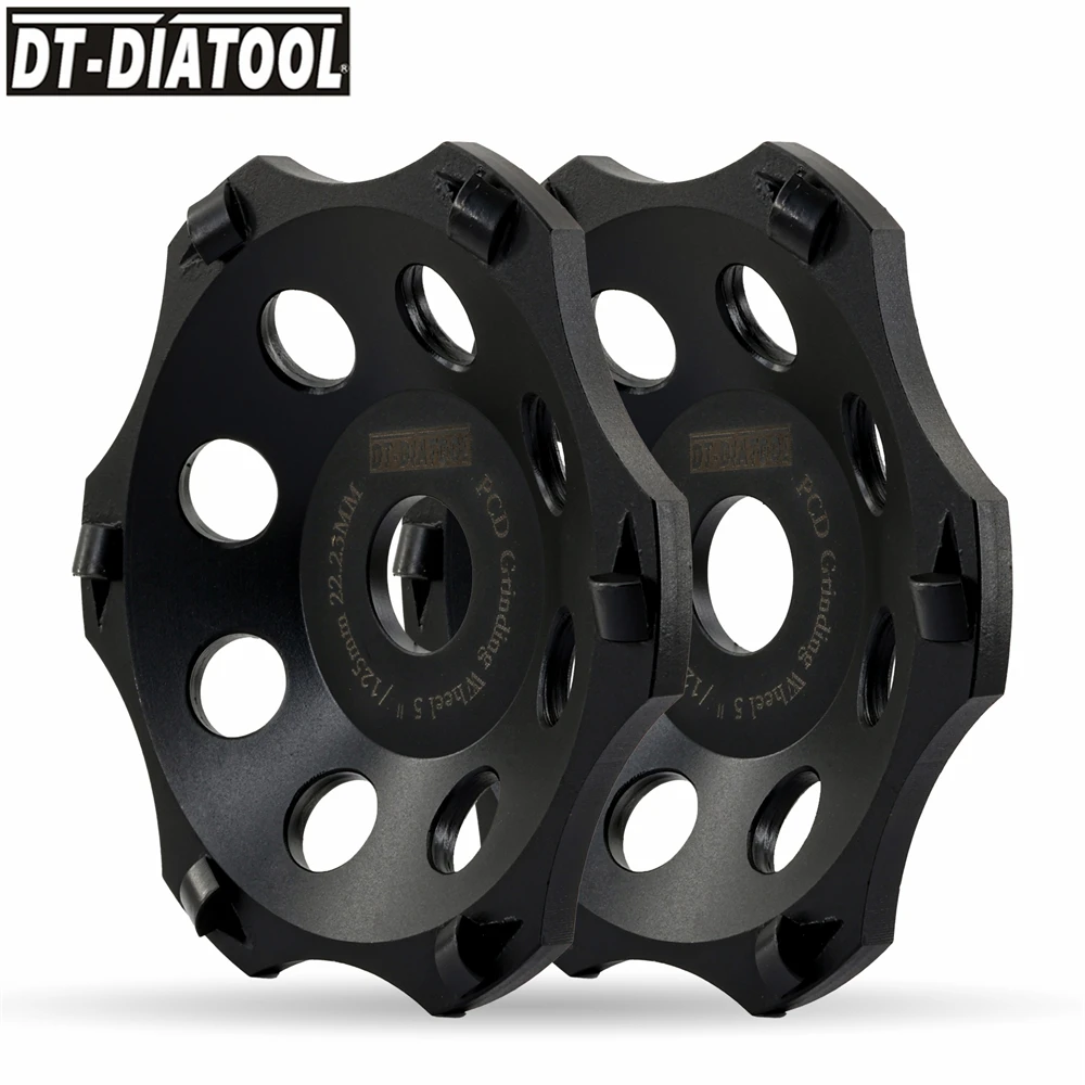 

DT-DIATOOL 125mm Hexagonal Grinding Cup Wheel PCD Removing Epoxy Coating Glue Membranes Segment Polycrystalline Stone Floor