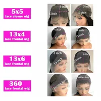 Perruque frontale en dentelle HD transparente 13x6, cheveux humains brésiliens, lisses comme des baguettes, densité 200%, 38-40 pouces, perruques frontales en dentelle 5x5 pour femmes 6