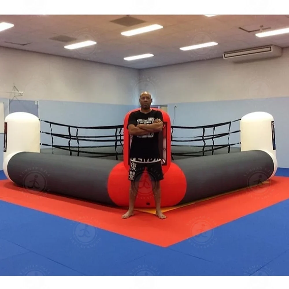 Heavy Duty Vinyl Inflatable Ring Quick Inflation Inflatable Boxing Ring With Safety Ropes For Boxing Training