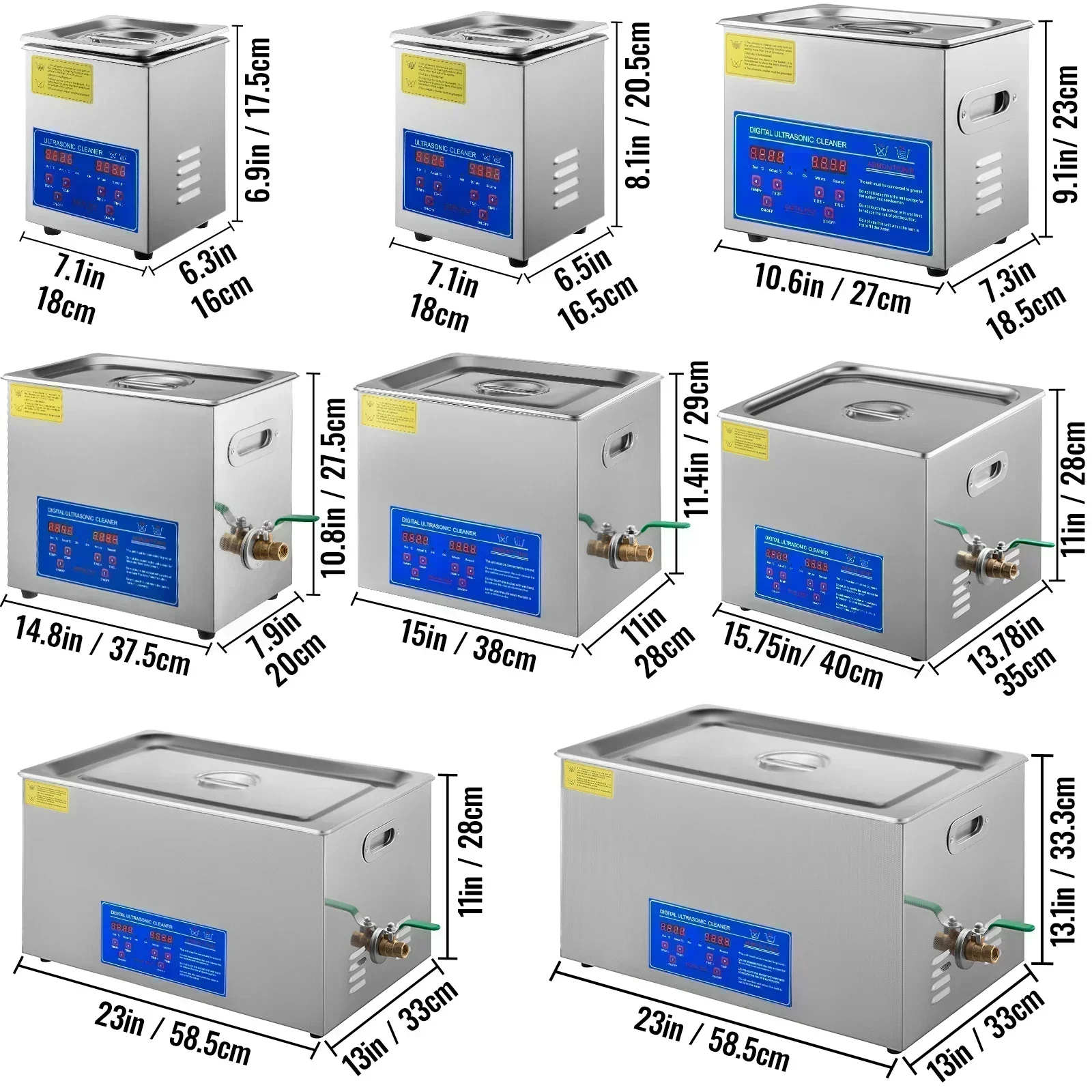 VEVOR 1.3L 2L 3L 6L 10L 15L 22L 30L Ultrasonic Cleaner Lave-Dishes Portable Washing Machine Diswasher Ultrasound Home Appliances 1