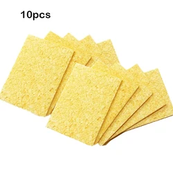 Set of 5/10 Durable Yellow Cleaning Sponges for Soldering Iron Maintenance (10pcs)