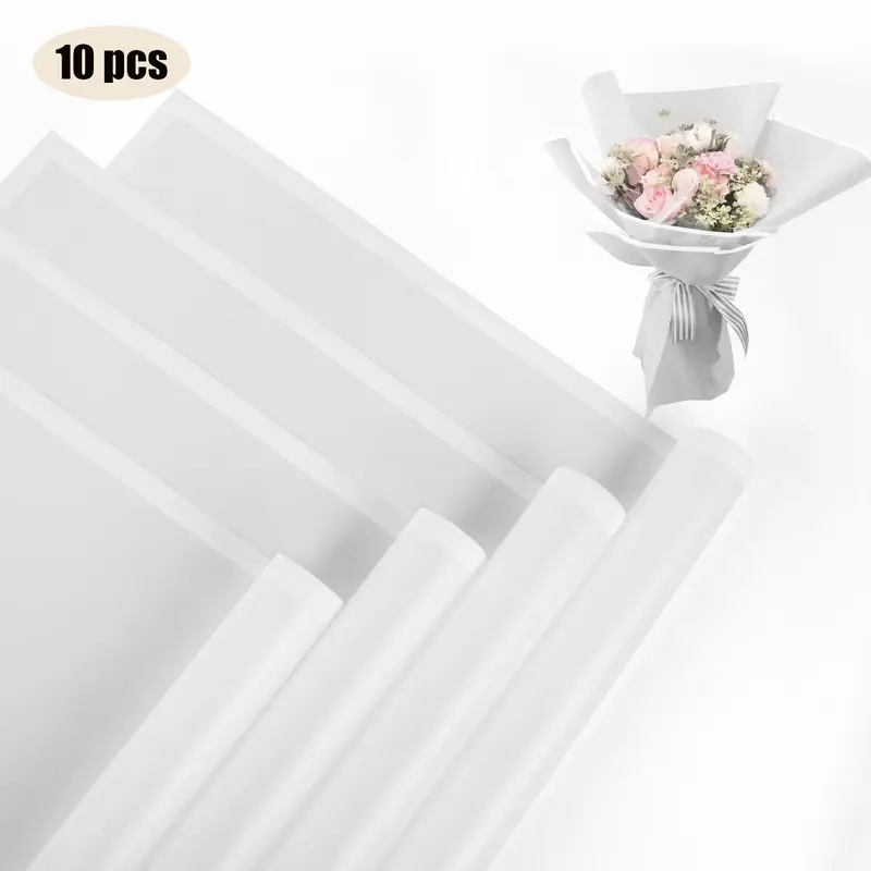 10 Sheets Flower Wrapping Paper with Golden Edges, Waterproof Bouquet Packaging - Ideal for DIY Weddings & Birthdays - Image 19